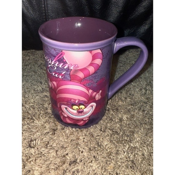 Disney Cheshire Cat Mug Purple Alice In Wonderland Coffee Cup - Picture 1 of 6